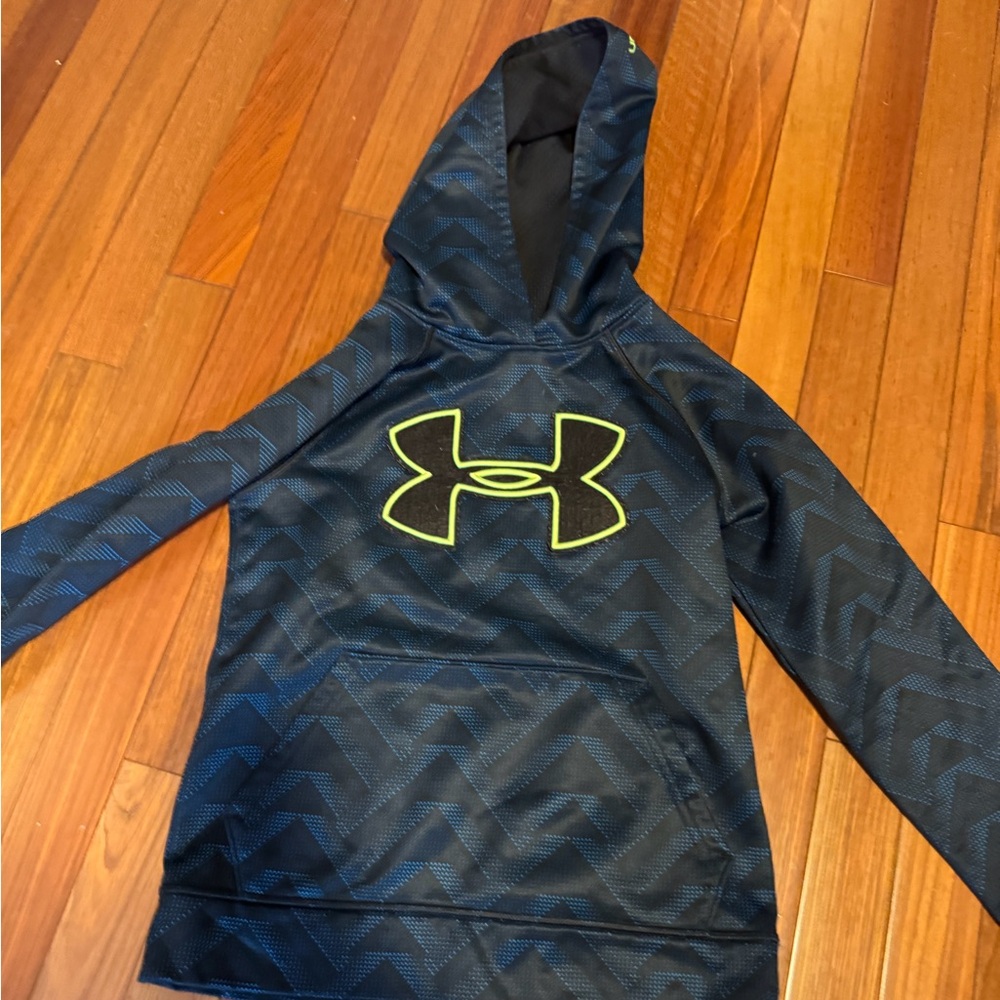 Under Armour Kids' Black and Yellow Patterned Hoodie